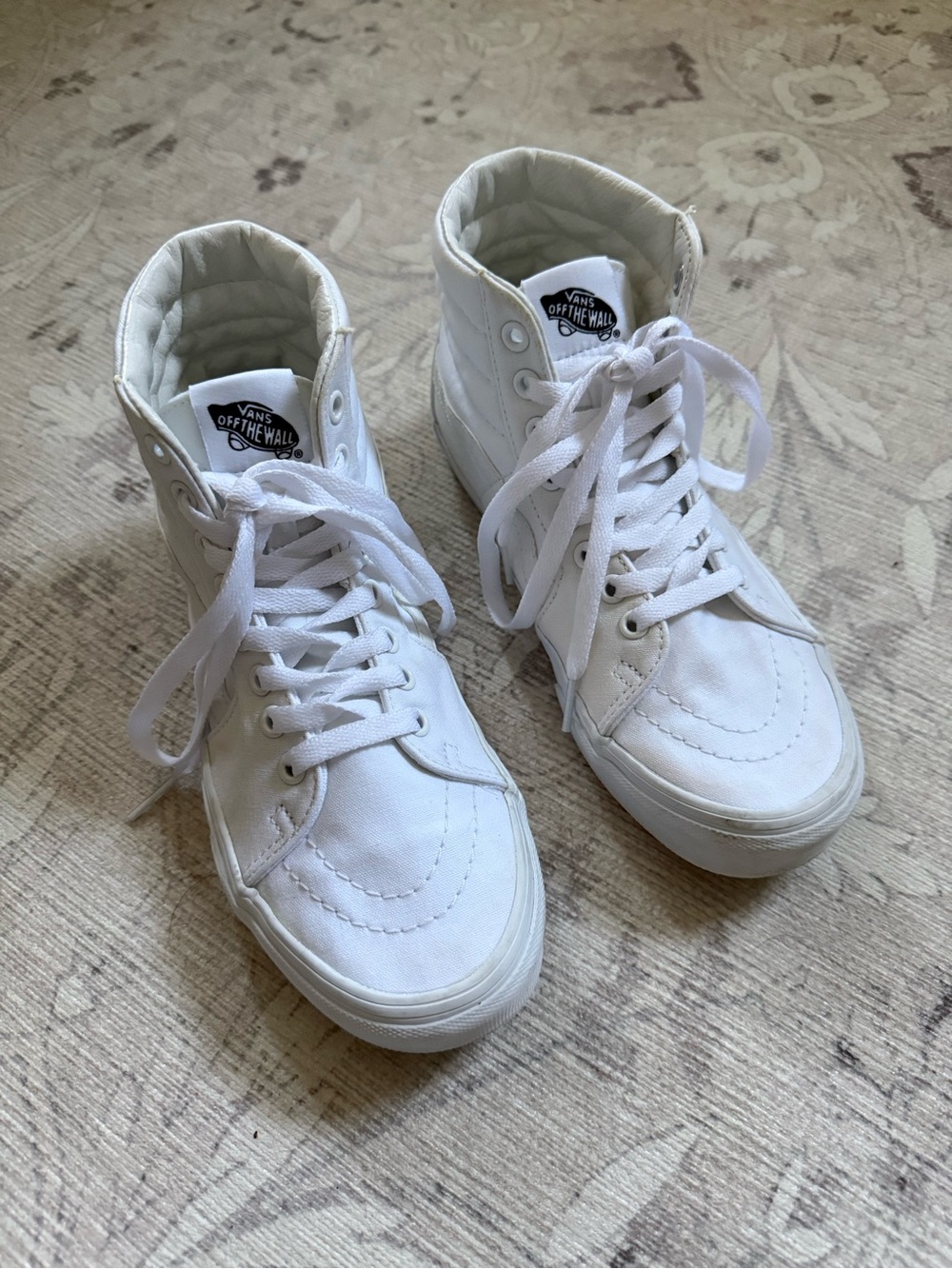 Vans Women's High-Top Canvas Sneakers - White